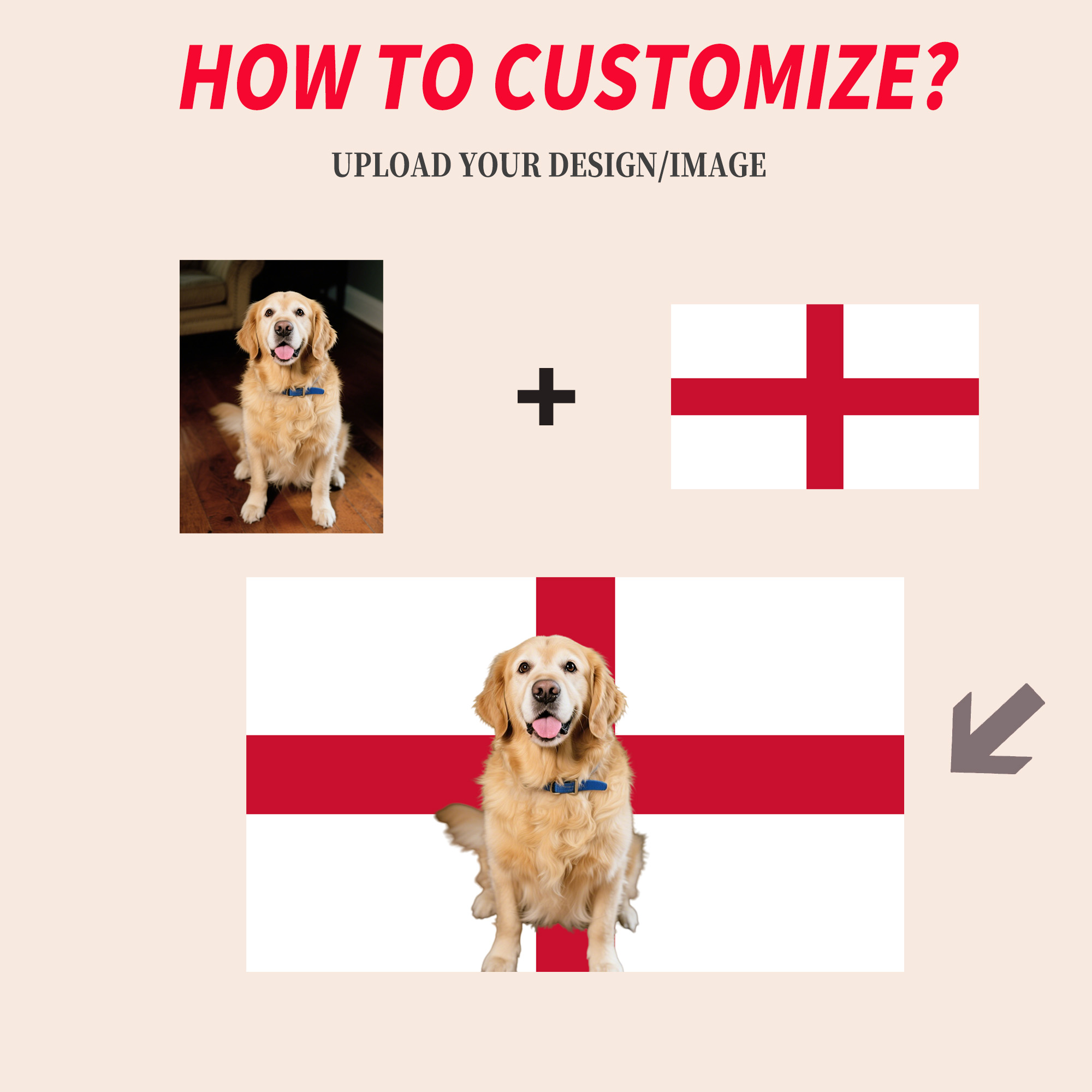 1pc 2D FLAT Personalize Englan - Home Textiles recension och pris