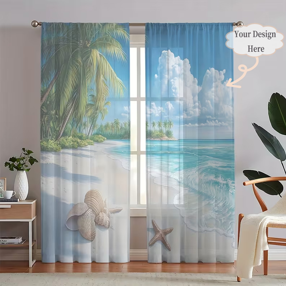 Custom 2D Flat 2pcs Sheer Curt - Home Textiles recension och pris