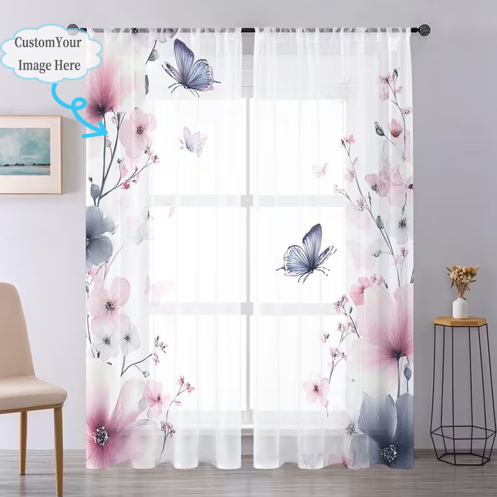 Custom 2D Flat 2pcs Sheer Curt - Home Textiles recension och pris