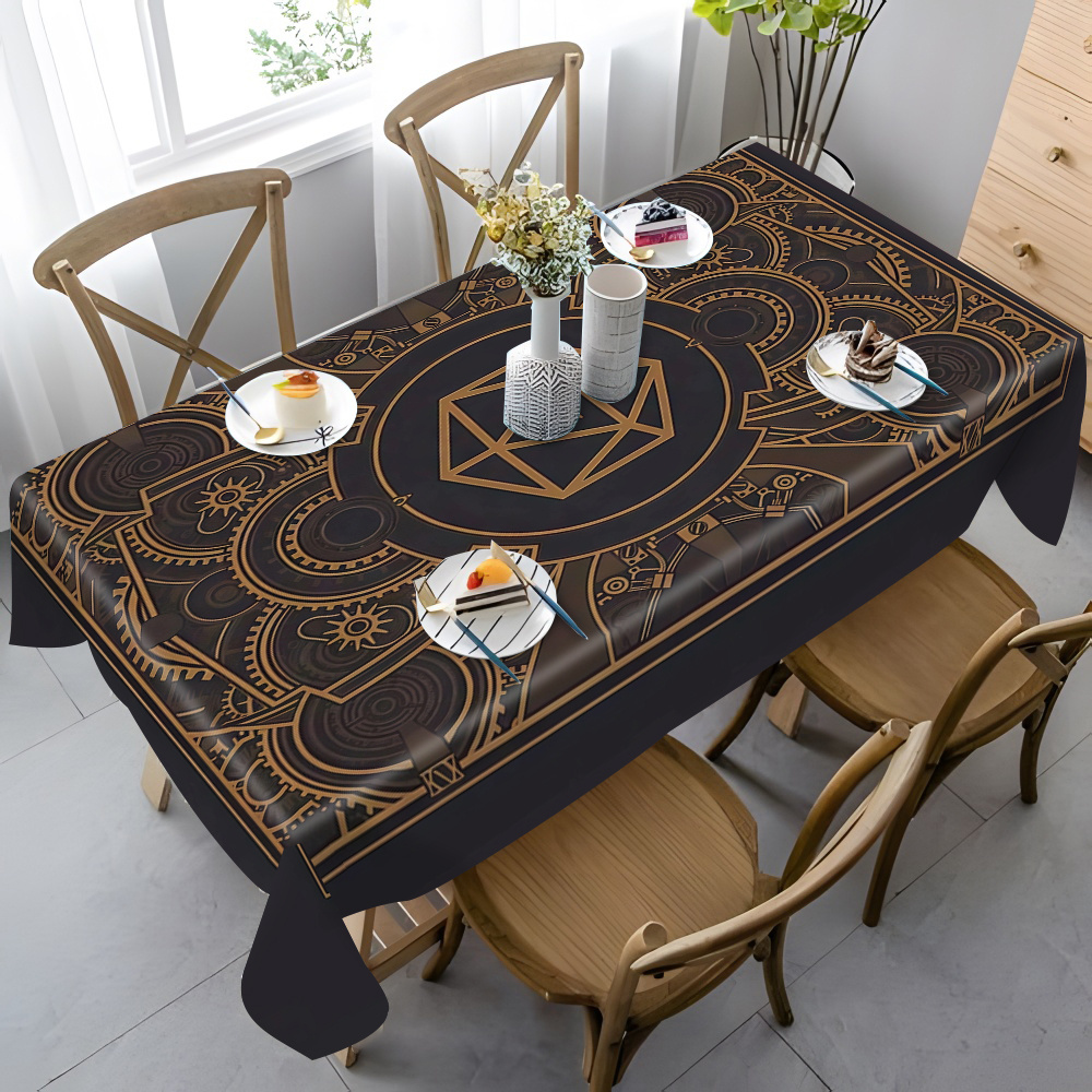 Steampunk Black Golden Gear Pa - Home Textiles recension och pris
