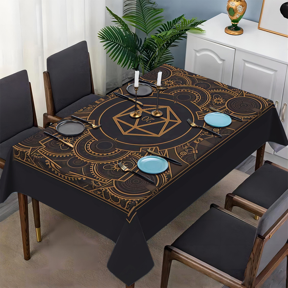 Steampunk Black Golden Gear Pa - Home Textiles recension och pris