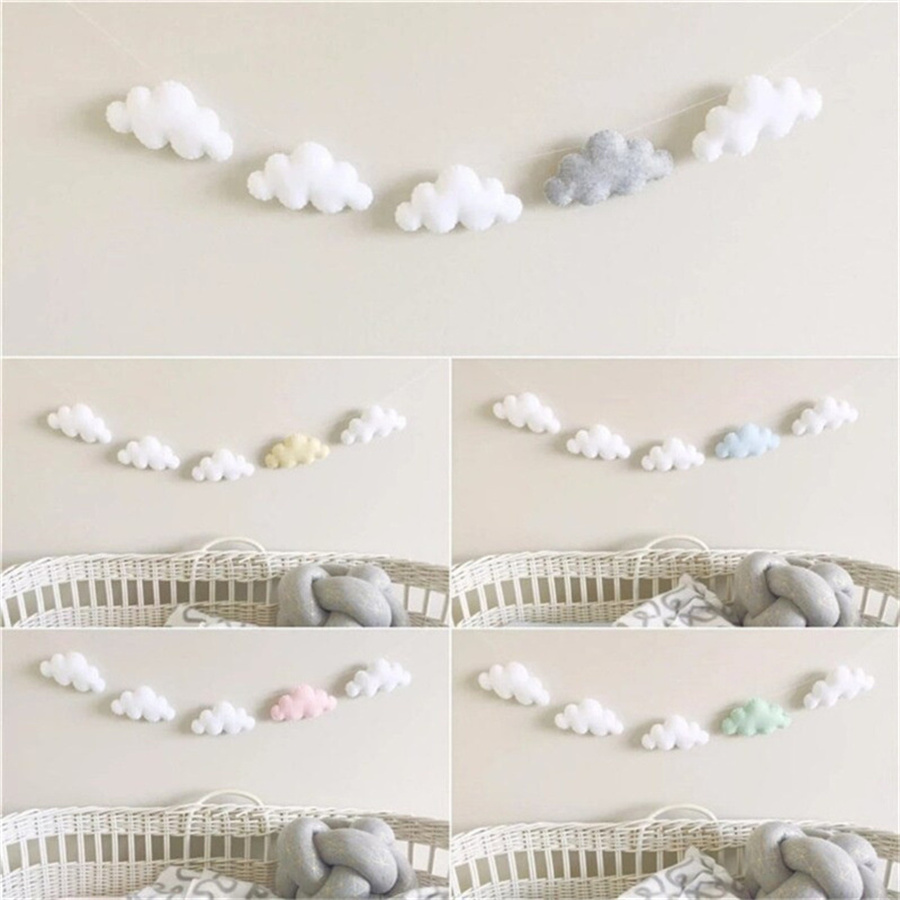 Nordic Felt Cloud Garlands Str - Home Textiles Curtains recension och pris