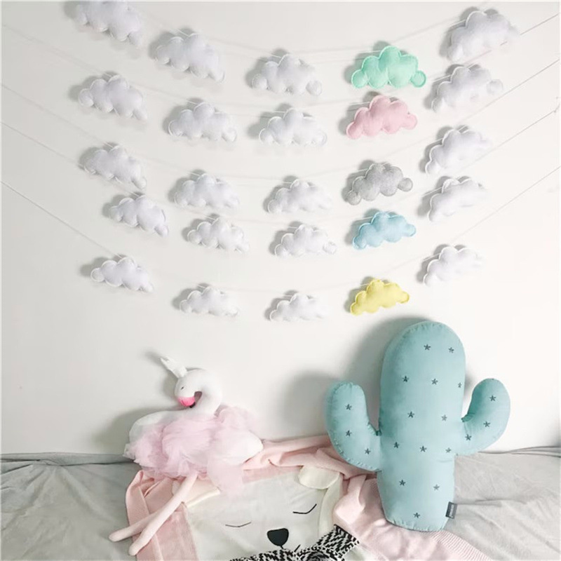 Nordic Felt Cloud Garlands Str - Home Textiles Curtains recension och pris